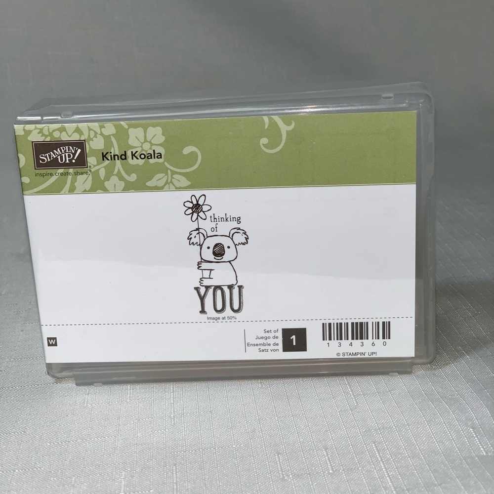 STAMP UP Kind Koala Thinking You Rubber Stamp Daisy Flower Craft Card Scrapbook